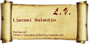 Lipcsei Valentin névjegykártya